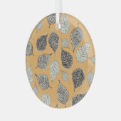 Herbstblätter, nahtlos Vintages Muster. Ornament Aus Glas (Vorderseite links)