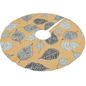 Herbstblätter, nahtlos Vintages Muster. Polyester Weihnachtsbaumdecke (Schrägansicht)