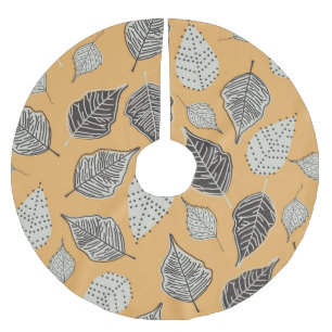 Herbstblätter, nahtlos Vintages Muster. Polyester Weihnachtsbaumdecke