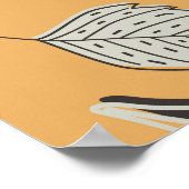 Herbstblätter, nahtlos Vintages Muster. Poster (Ecke)