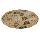 Herbstblätter, nahtlos Vintages Muster. Schneidebrett (Ecke)