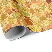 Herbstblätter: nahtloser Stoffdruck Geschenkpapier (Rolleneckpunkt)