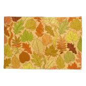 Herbstblätter: nahtloser Stoffdruck Kissenbezug (Rückseite)