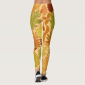 Herbstblätter: nahtloser Stoffdruck Leggings (Rückseite)