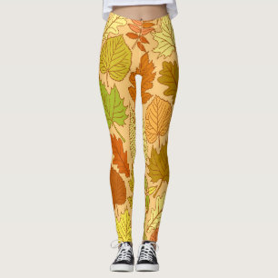 Herbstblätter: nahtloser Stoffdruck Leggings