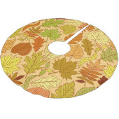 Herbstblätter: nahtloser Stoffdruck Polyester Weihnachtsbaumdecke (Schrägansicht)