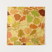 Herbstblätter: nahtloser Stoffdruck Wandteppich (Vorderseite (Horizontal))