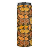 Herbstblätter - nahtloses Muster, Vintager Hinterg Thermosbecher (Rückseite)