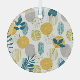 Herbstblätter, nahtloses Vintage-Muster. Ornament Aus Glas