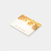 Herbstblätter Orange Fall Rustikal Land Post-it Klebezettel (angewinkelt)