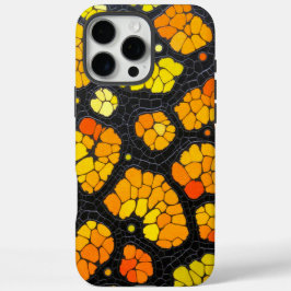 Herbstblätter: Orange und Black Snake Design iPhone 16 Pro Max Hülle