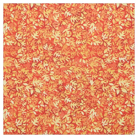 Herbstblätter, Orange und Gold Stoff (Muster)