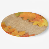 Herbstblätter Pappteller (Schrägansicht)