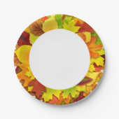 Herbstblätter Pappteller (Vorderseite)