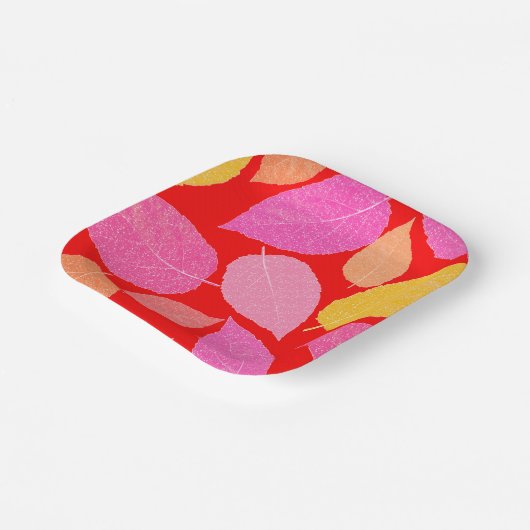 Herbstblätter. Pappteller (Gewinkelt)