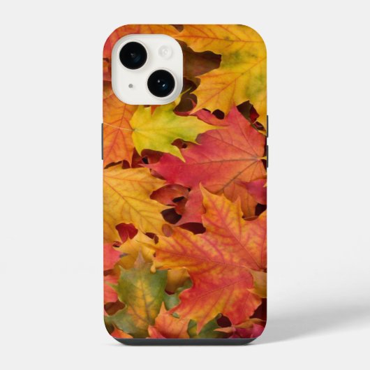 Herbstblätter Personalisieren Name oder Text iPhone Hülle (Rückseite)