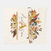 Herbstblätter personalisiert fleecedecke (Vorderseite (Horizontal))