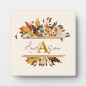 Herbstblätter personalisiert fotoplatte (Vorderseite)