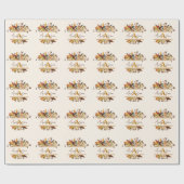 Herbstblätter personalisiert geschenkpapier (Flach)