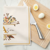 Herbstblätter personalisiert geschirrtuch (Viertel Falte)