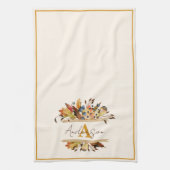 Herbstblätter personalisiert geschirrtuch (Vertikal)