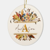 Herbstblätter personalisiert keramik ornament (Links)