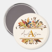 Herbstblätter personalisiert magnet (Vorderseite/Rückseite)