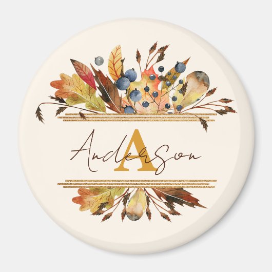 Herbstblätter personalisiert magnet (Vorne)