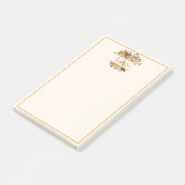 Herbstblätter personalisiert post-it klebezettel (angewinkelt)