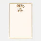 Herbstblätter personalisiert post-it klebezettel (Vorderseite)