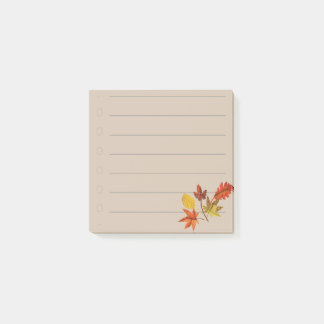 Herbstblätter post-it klebezettel