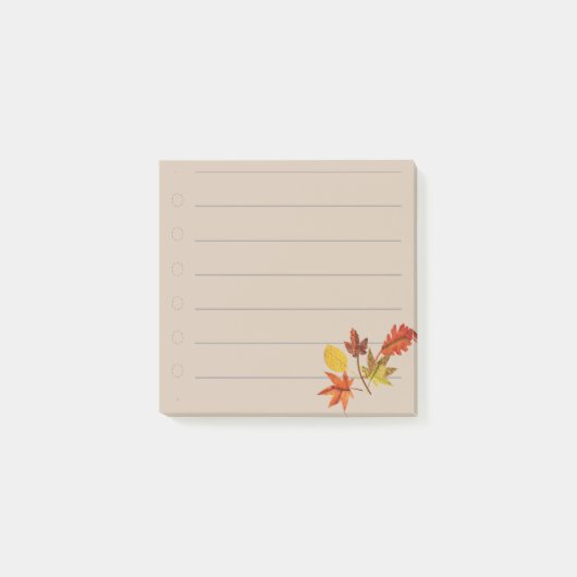 Herbstblätter post-it klebezettel (Vorderseite)