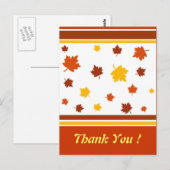 Herbstblätter Postkarte (Vorne/Hinten)