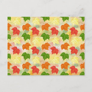 Herbstblätter Postkarte