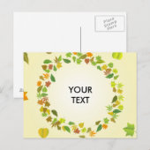 Herbstblätter Postkarte (Vorne/Hinten)