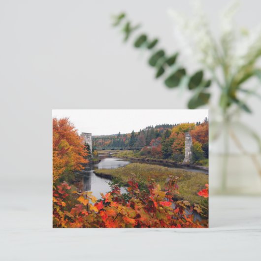 Herbstblätter Postkarte (Stehend Vorderseite)