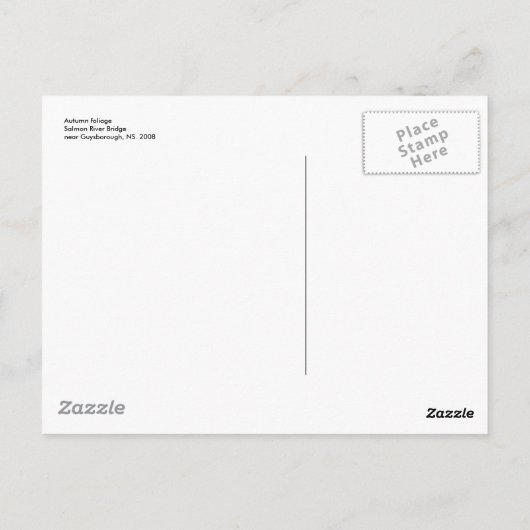 Herbstblätter Postkarte (Rückseite)