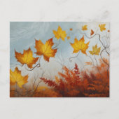 Herbstblätter Postkarte (Vorderseite)