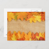 Herbstblätter Postkarte (Vorne/Hinten)
