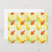 Herbstblätter Postkarte (Vorne/Hinten)