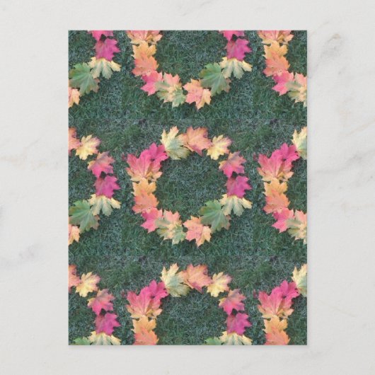 Herbstblätter Postkarte (Vorderseite)