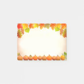 Herbstblätter & Pumpkins auf Rollen Post-it Klebezettel (Vorderseite)