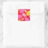 Herbstblätter. Quadratischer Aufkleber (Tasche)