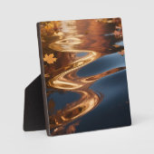 Herbstblätter Reflexion Aquarell Fotoplatte (Vorderseite)