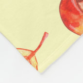 Herbstblätter: Retro-Tapete mit Aquarellfarbe Fleecedecke (Ecke)