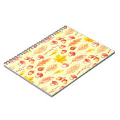 Herbstblätter: Retro-Tapete mit Aquarellfarbe Notizblock (Linke Seite)