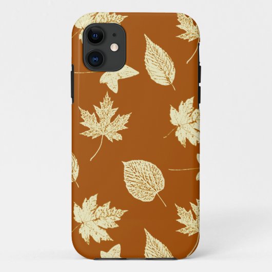 Herbstblätter - Rostbraun und Sahne Case-Mate iPhone Hülle (Rückseite)