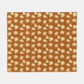 Herbstblätter - Rostbraun und Sahne Fleecedecke (Vorderseite (Horizontal))