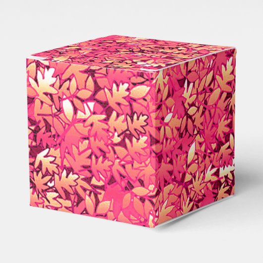 Herbstblätter, Rot und Orange Geschenkschachtel (Vorderseite)