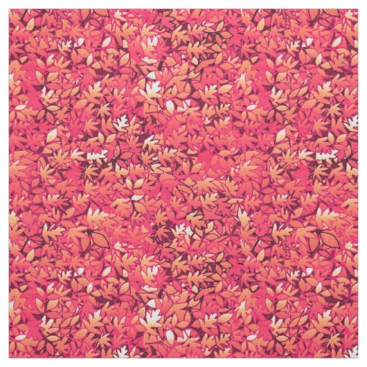 Herbstblätter, Rot und Orange Stoff (Muster)